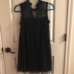 Black babydoll lace dress